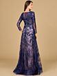 Lara 29132 Illusion Sleeves V-Neck Lace Dress