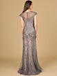 Lara 29134 Sheer Neckline Cap Sleeves Embroidered Dress