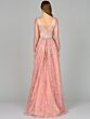 Lara 29139 Plunging Neckline Embroidered Overskirt Dress