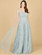 Lara 29143 Floor-Length Sleeves V-Neck Lace Dress