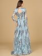 Lara 29147 Surplice V-Neck Long Sleeve Embroidered Dress