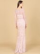 Lara 29152 Illusion Back Long Sleeves Embellished Dress