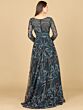 Lara 29153 Illusion Back V-Neck Embroidered Dress