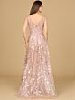 Lara 29155 Ombre Lace V-Neck Sleeveless Dress