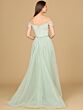 Lara 29162 Sheer Overskirt Off The Shoulder Glitter Dress