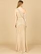Lara 29168 Asymmetrical Neckline Side Tail Dress