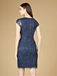 Lara 29179 Floral Appliques Cap Sleeve Dress