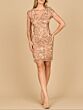Lara 29179 Floral Appliques Cap Sleeve Dress