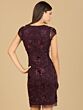 Lara 29179 Floral Appliques Cap Sleeve Dress
