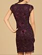 Lara 29179 Floral Appliques Cap Sleeve Dress
