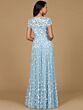 Lara 29181 Floral Appliques Illusion Neckline Dress