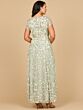 Lara 29181 Floral Appliques Illusion Neckline Dress