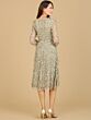 Lara 29184 Floral Appliques Three-Quarter Sleeve Dress