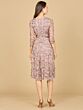Lara 29184 Floral Appliques Three-Quarter Sleeve Dress
