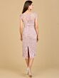 Lara 29186 Back Slit Floral Appliques Dress