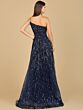 Lara 29194 Asymmetrical Neckline Glitter Dress