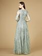 Lara 29209 Illusion Sleeves V-Neck Embroidered Dress