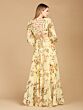 Lara 29245 Bishop Sleeves Lace-Up Floral Dress