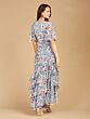 Lara 29246 Ruffle Skirt Butterfly Sleeve Floral Dress