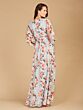 Lara 29248 Bishop Sleeves Ruched Top Floral Dress