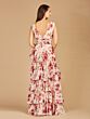 Lara 29249 Layered Skirt V-Back Floral Dress