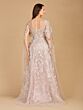Lara 29300 Floor-Length Sleeves Sheer Neckline Dress