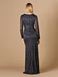 Lara 29343 Long Sleeve V-Neck Embellished Dress