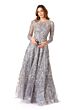 Lara 29353 Jewel Neckline Illusion Sleeve Lace Dress