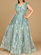 Lara 29475 Feather Sleeves Ombre Lace Dress