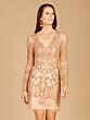 Lara 29610 Plunging Neckline Long Sleeve Dress