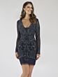 Lara 29610 Plunging Neckline Long Sleeve Dress