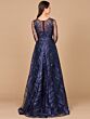 Lara 29761 Illusion Sleeve Leaf Lace Dress