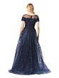 Lara 29765 Short Sleeve Illusion Neckline Lace Dress