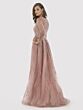 Lara 29782 Pleated Overskirt V-Neck Long Sleeve Dress