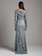 Lara 29924 Scoop Neckline Long Sleeve Floral Dress