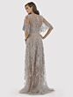 Lara 33277 Butterfly Sleeves Illusion Neckline Lace Dress