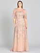 Lara 33277 Butterfly Sleeves Illusion Neckline Lace Dress