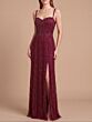 Lara 9917 Sweetheart Neck Black High Slit Dress