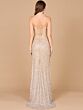 Lara 29310 Lace-Up Back V-Neck Sequin Dress