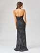 Lara 29371 Skirt Slit Halter Neck Dress