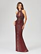 Lara 29600 High Halter Neckline Embellished Dress