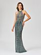 Lara 29600 High Halter Neckline Embellished Dress