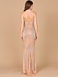 Lara 29892 Plunging Neckline Beaded Fringe Dress