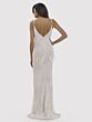 Lara 29892 Plunging Neckline Beaded Fringe Dress