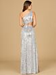 Lara 9937 One Shoulder Beaded Fringe Dress