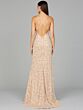 Lara 9950 Criss Cross Back High Slit Dress