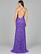 Lara 9950 Criss Cross Back High Slit Dress