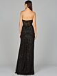 Lara 9953 Sheer Corset Side Slit Dress