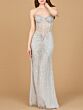 Lara 9953 Sheer Corset Side Slit Dress