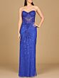 Lara 9953 Sheer Corset Side Slit Dress